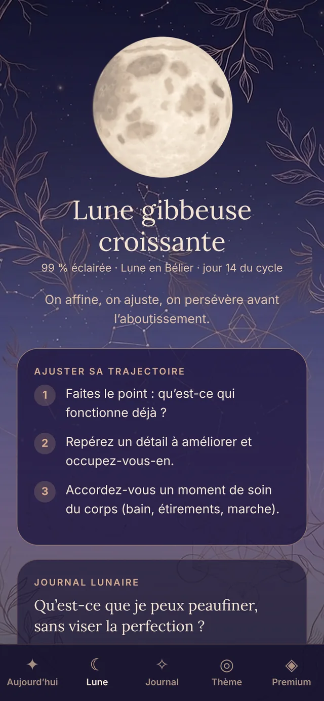 La Lune du jour dans Sélénelle